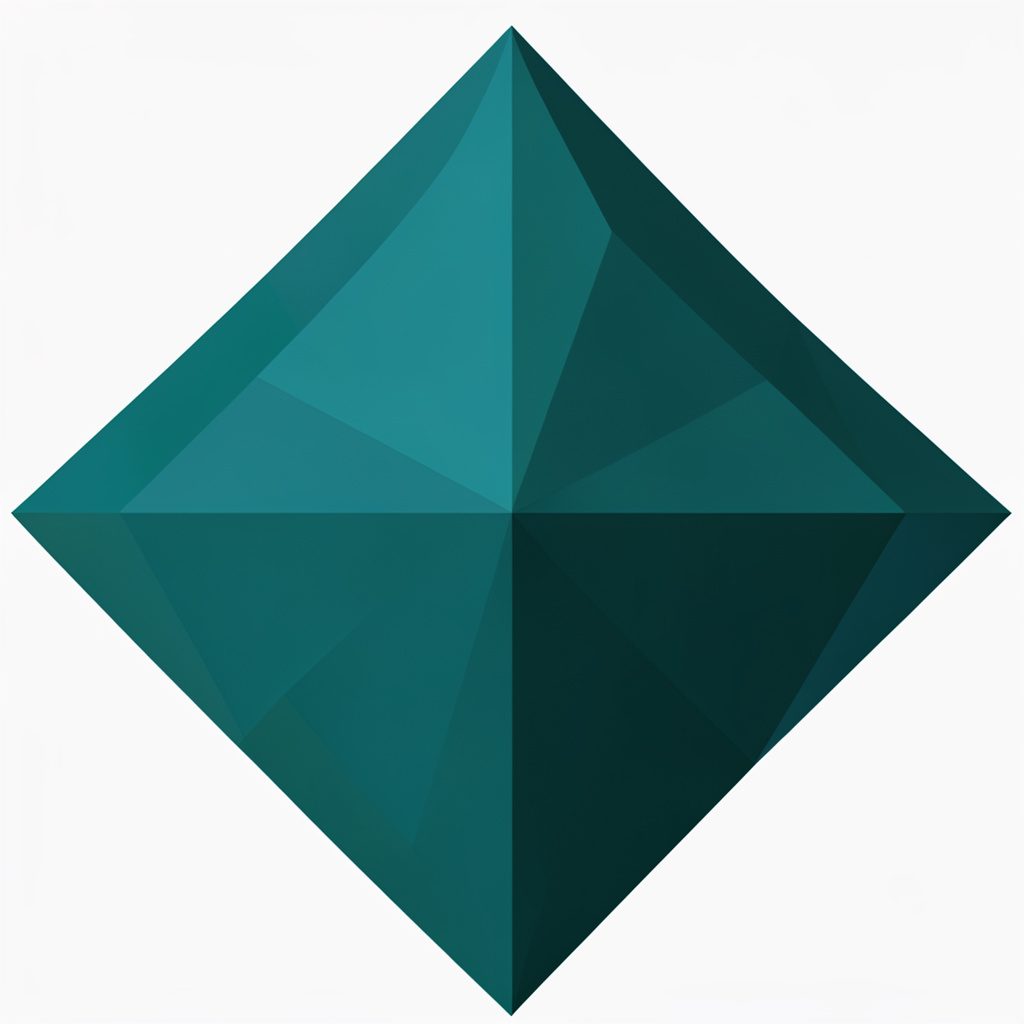 Low-poly faceted illustration in teal and soft gray tones representing community support